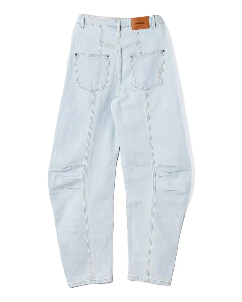 ROTATE Birger Christensen Light Blue Denim Cargo Jeans — Blue Blue
