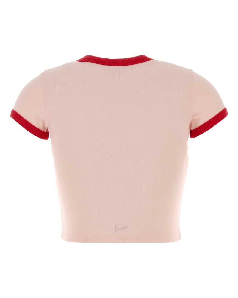 Kenzo Women's Pink Cotton T-Shirt Fadedpink Exterior Pink