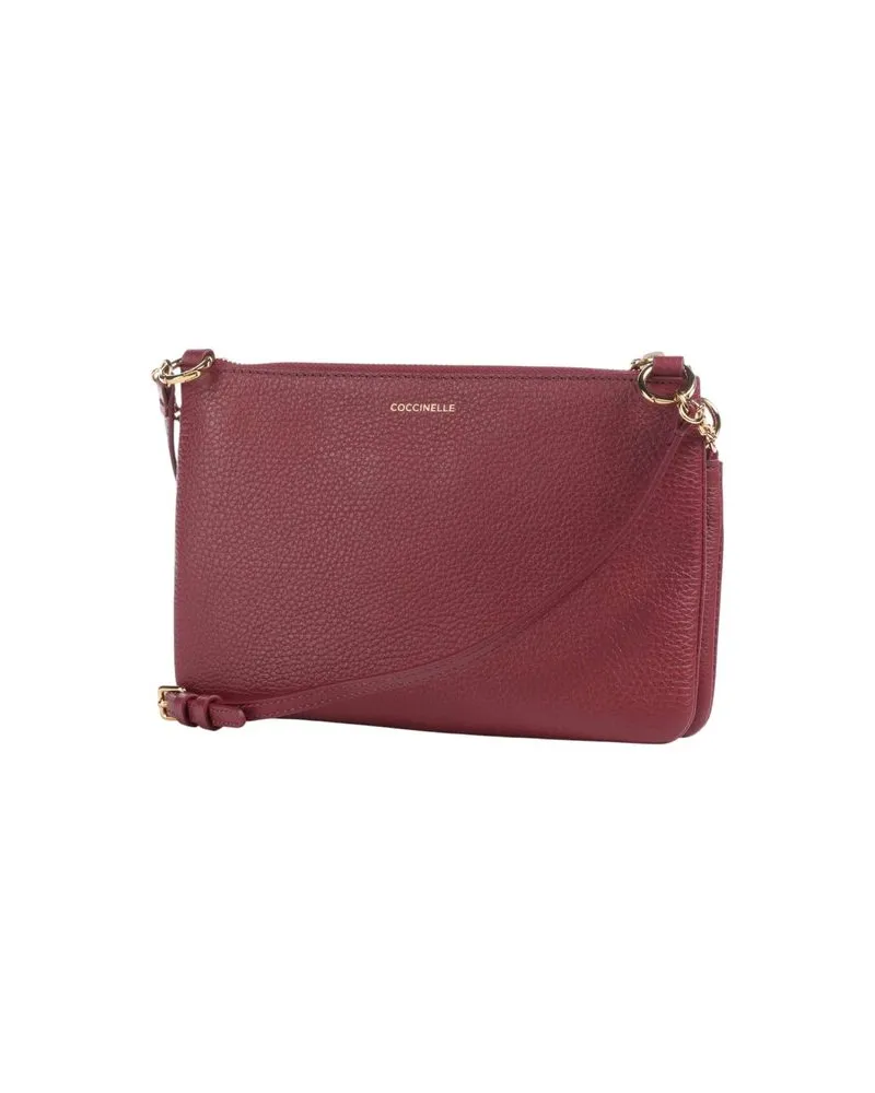 Coccinelle Yvonne Leather Crossbody Bag — Red Red