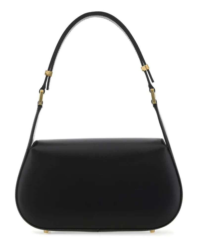 Valentino Garavani Women's Black Leather Vlogo Chain Shoulder Bag 0no Borse A Mano Black