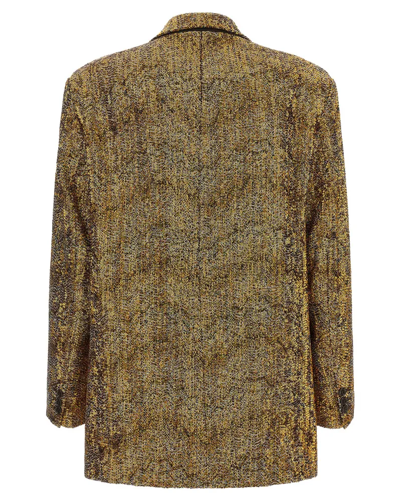 Missoni Sequin and Metallic Blazer — Gold Gold