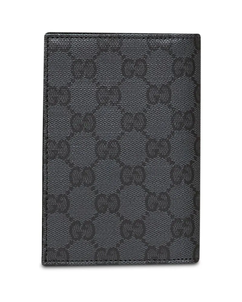Gucci Men's Passport Holder Essence Classic Grey Lambskin Wallets & Cardholders Gray