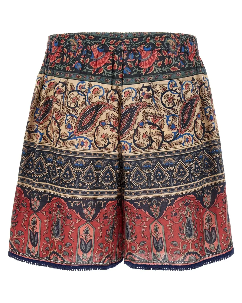 Valentino Garavani Men's Multicolor Cotton Bermuda Shorts Multicolor