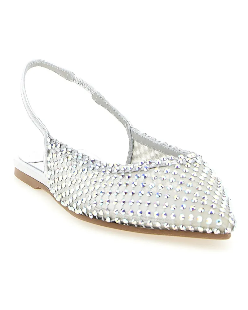 Le Silla Women's Silver Polyester Ballet Flats Silver