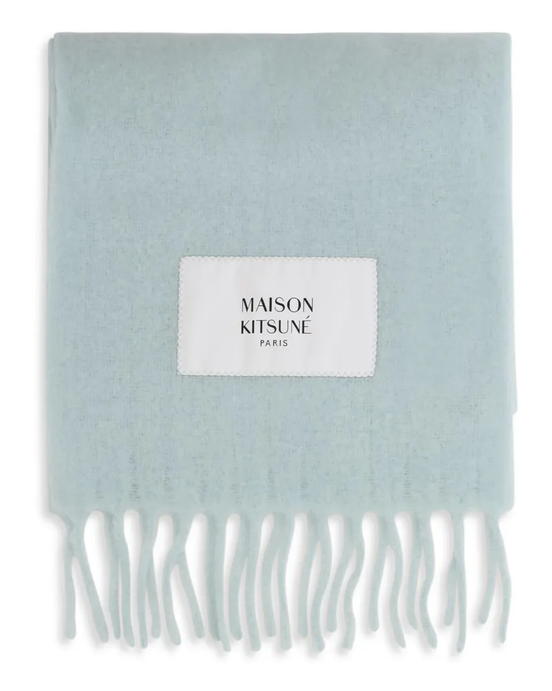 Kitsuné Baby Alpaca Scarf — Aqua Green Aqua