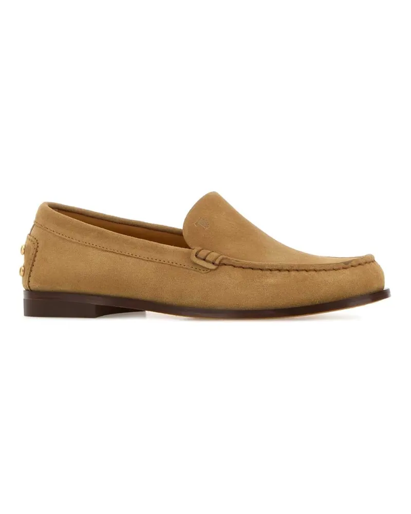 TOD'S Women's Camel Suede Loafers Cuoio03m Mocassini Camel