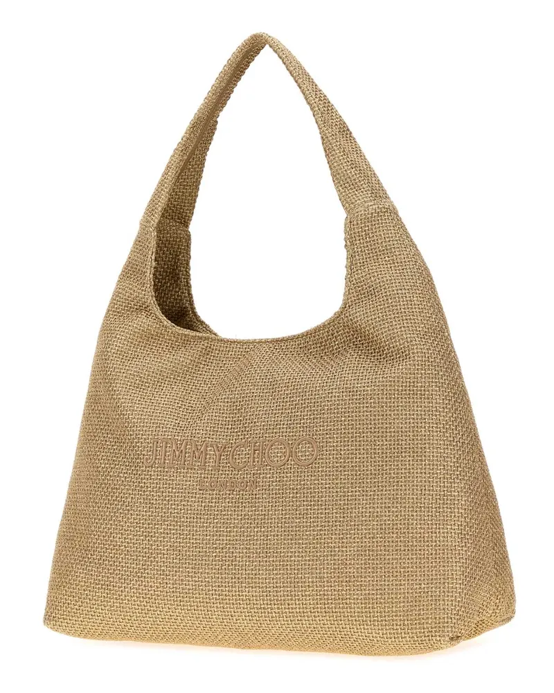 Jimmy Choo Raffia Hobo Bag — Gold Gold