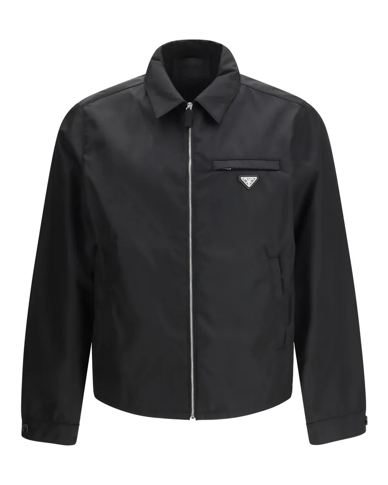 Prada Men's Jacket Re-Nylon Black Recycled Polyamide Black