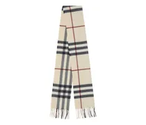 Archivio Check Cashmere Scarf — Beige