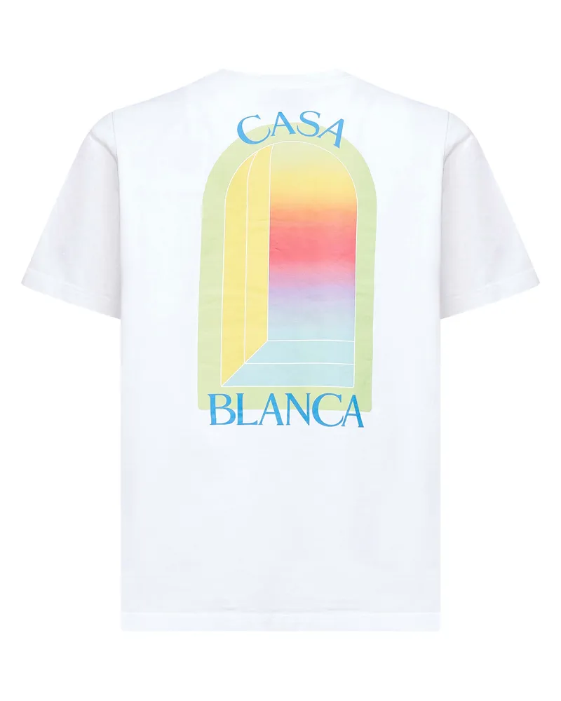 Casablanca Paris Men's White Organic Cotton T-Shirt T-Shirts And Polos White