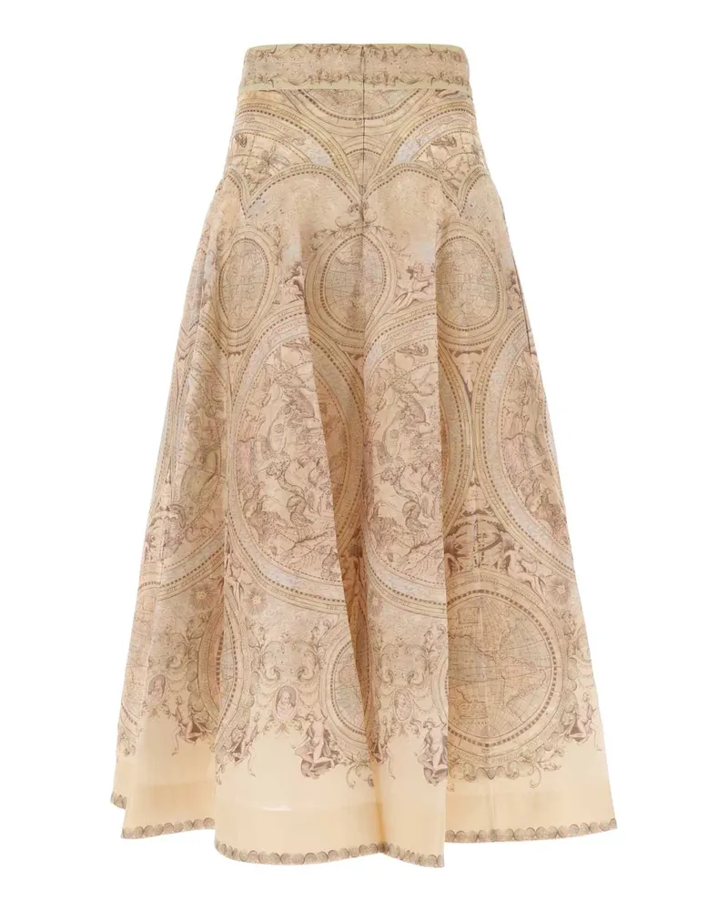 Zimmermann Ascent Midi Skirt Creamcelestial