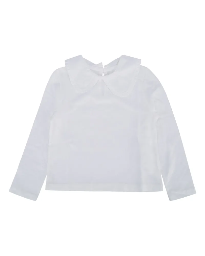 Ralph Lauren Peter Pan Collar Knit T-Shirt — White White