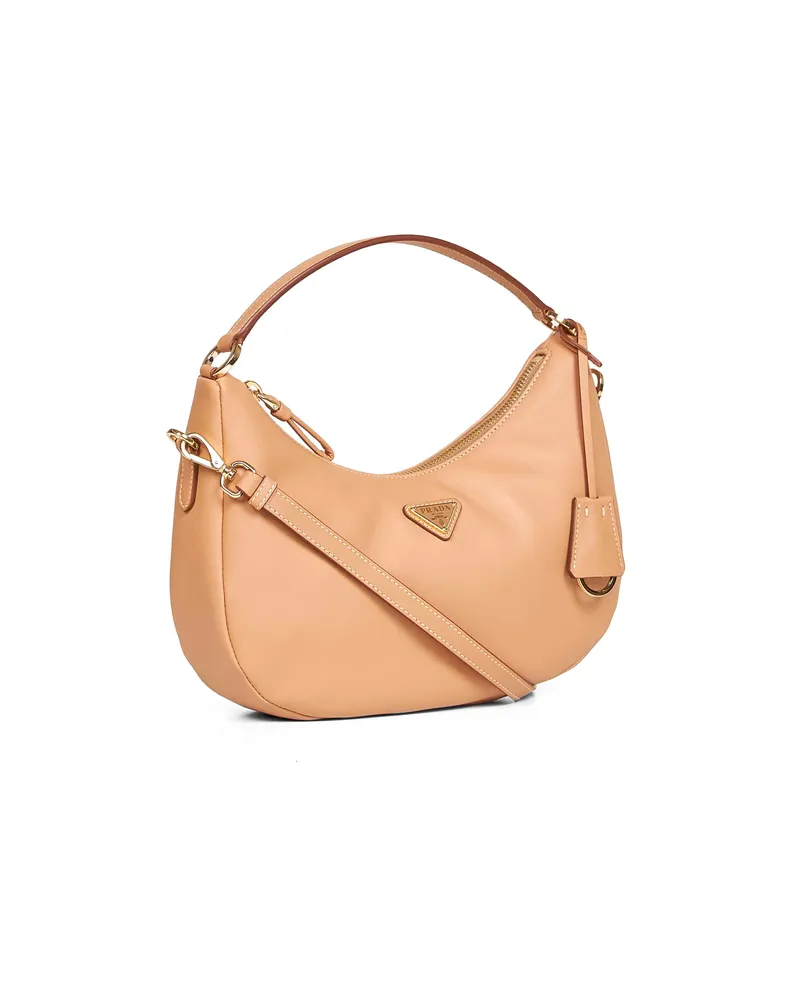 Prada Women's Natural Hobo Shoulder Bag Calf Leather Beige