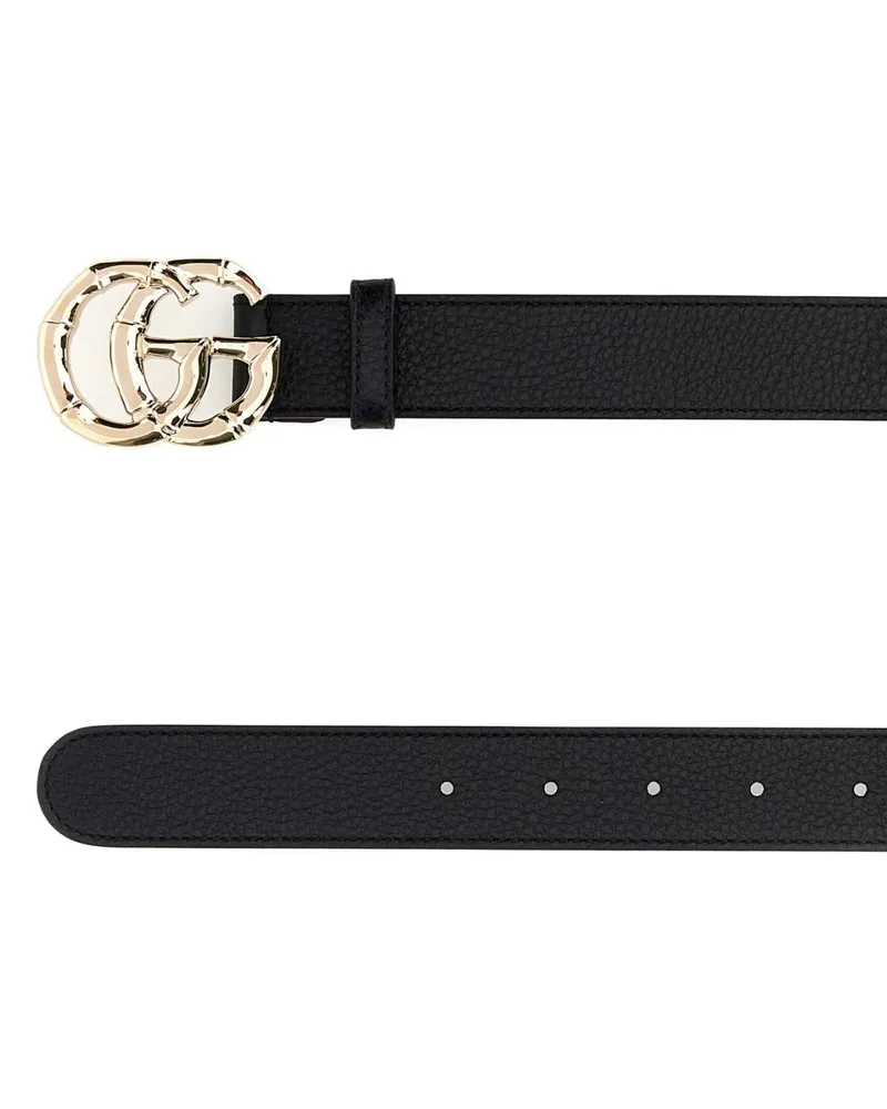 Gucci Women's Black Leather Belt Nero Calf Skin Cinture Black