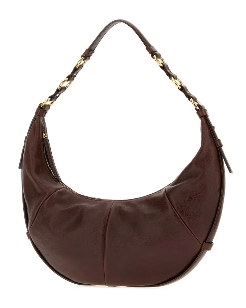 Saint Laurent Women's Brown Leather Saharienne Shopping Bag Nutcandy Borse A Mano Brown