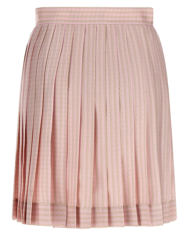 Versace Women's Multicolor Silk Long Skirt Pink