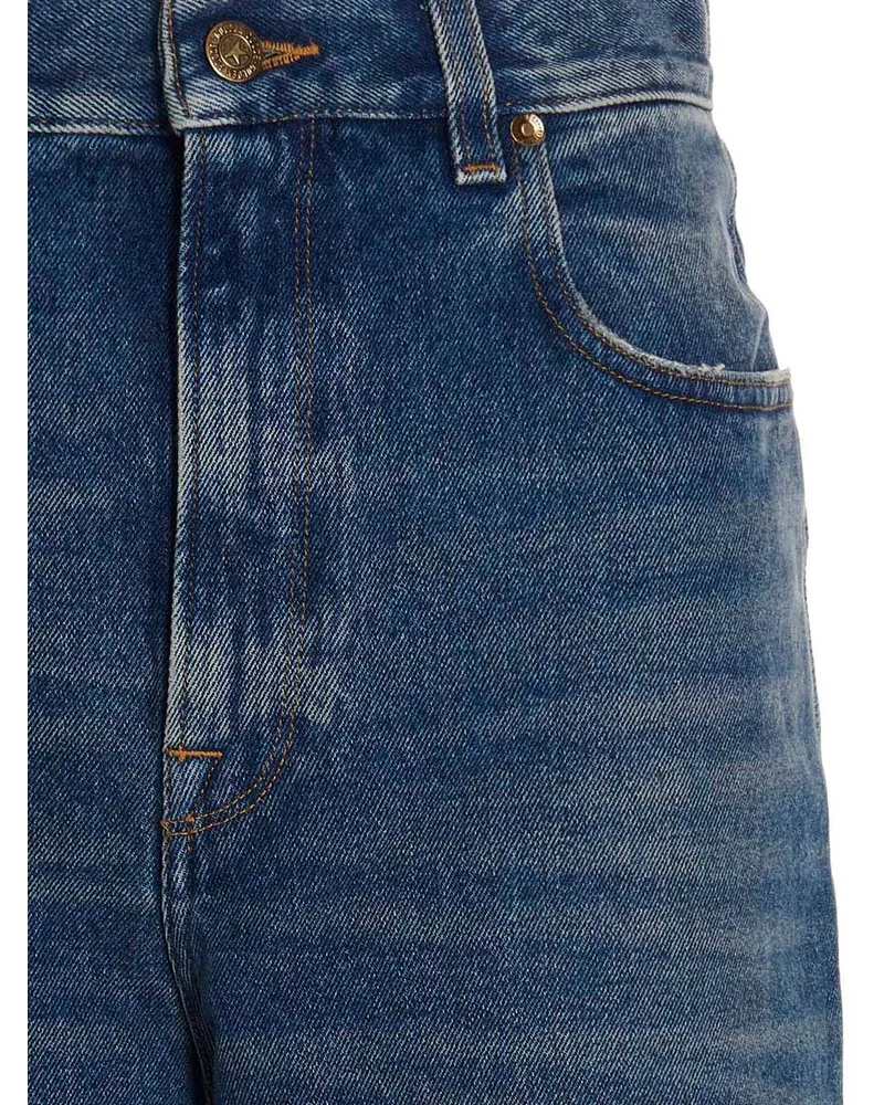 Golden Goose Women's Blue Cotton Straight-Leg Jeans Clothing Blue