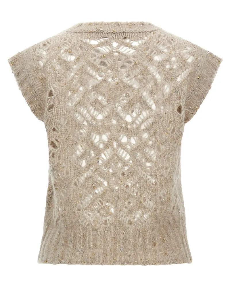 Max Mara Albero Vest — Beige Beige