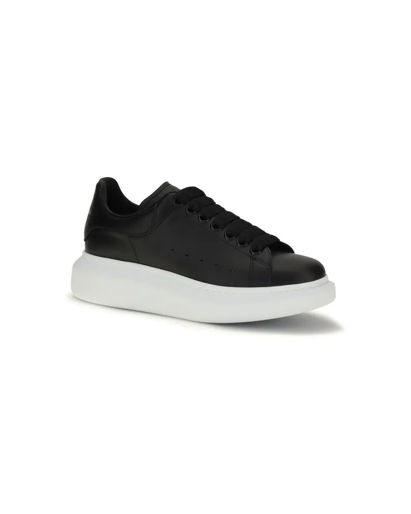 Alexander McQueen Platform Calf Leather Sneaker — Black Black