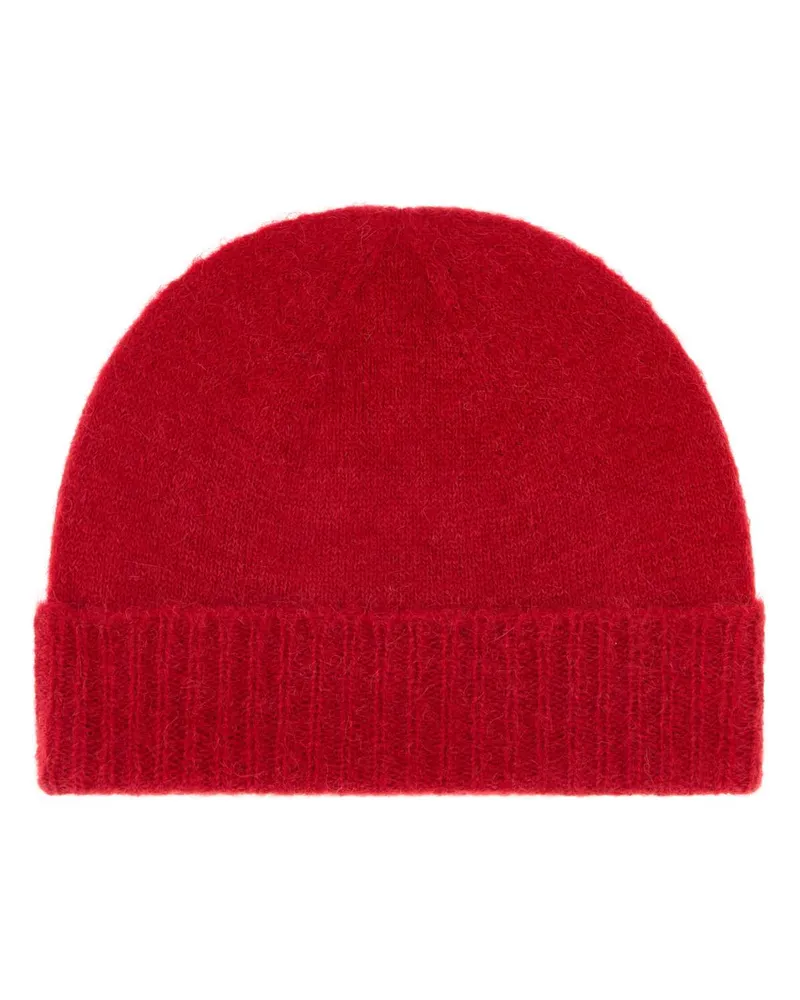 Vivienne Westwood Women's Red Alpaca Blend Fluffy Beanie Hat Aw26red Exterior: Nylon Wool Cappelli Red