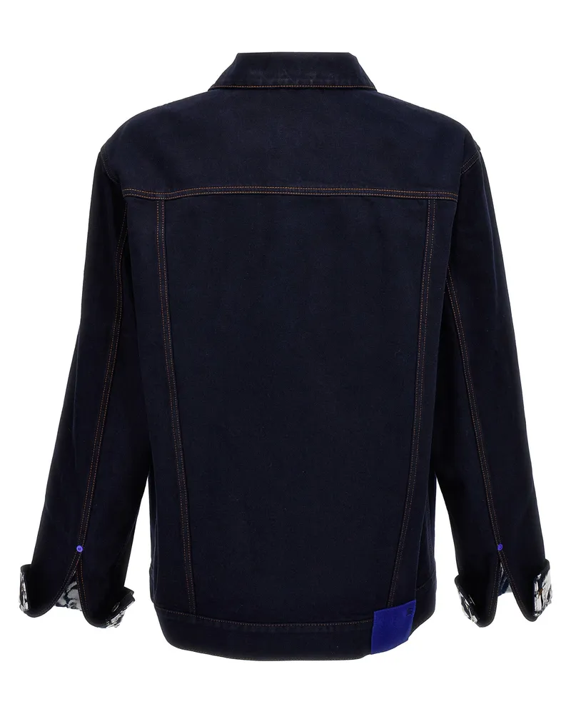 Burberry Men's Blue Cotton Denim Jacket Clothing Navy