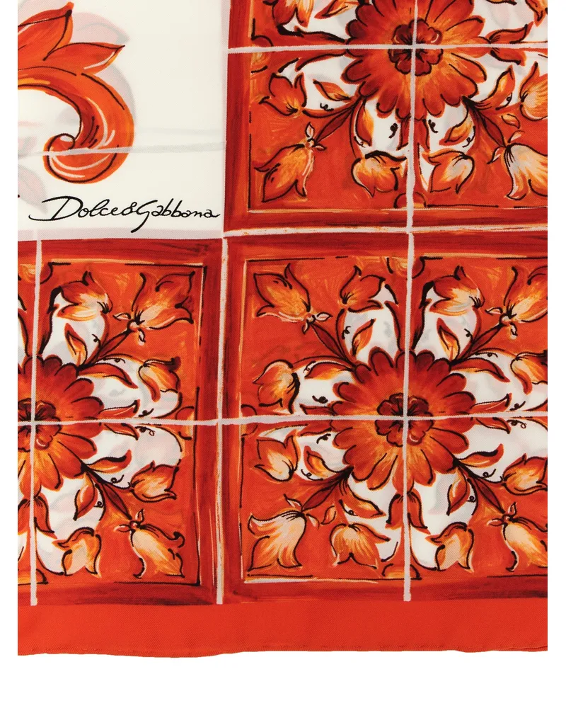 Dolce & Gabbana Women's Orange Silk Umbrella Accessory Orange