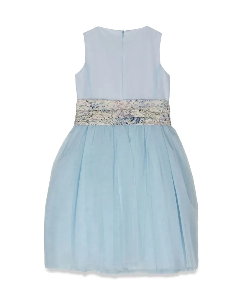 Simonetta Wide Skirt Dress — Blue Blue