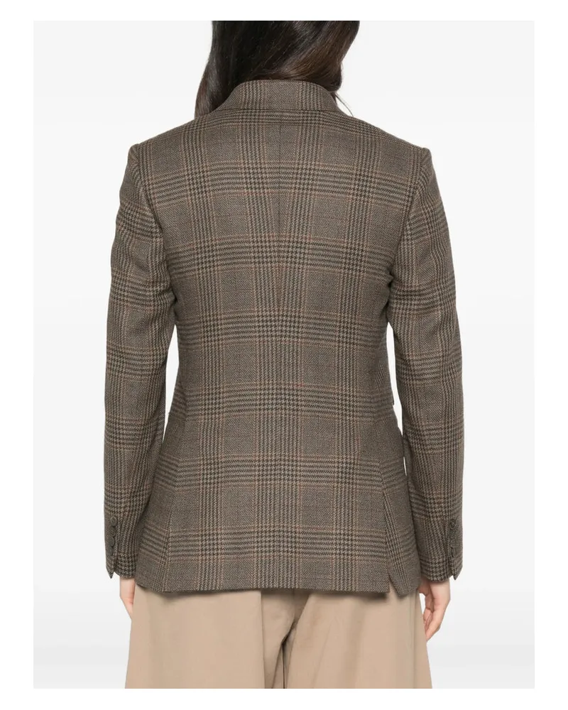 Max Mara Women's Double-Breasted Virgin Wool Blazer Brown Blazers Jacket Brown