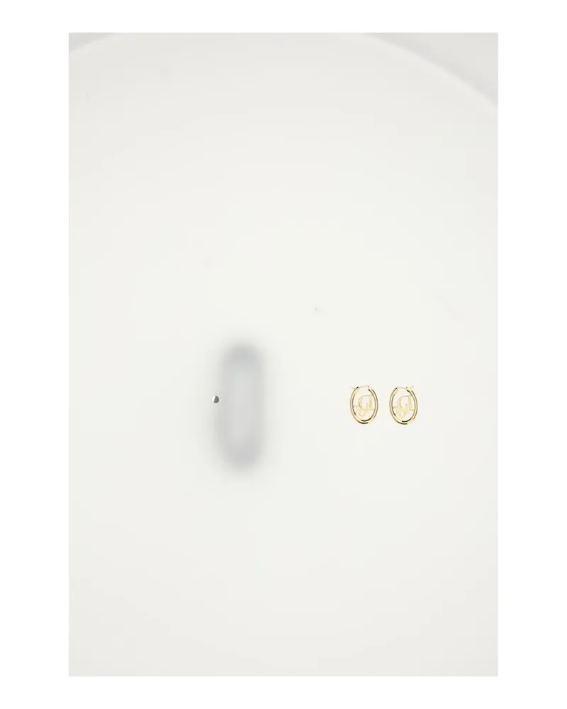 Dior Oblique Earrings — Gold Gold
