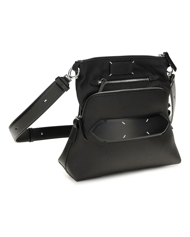 Maison Margiela Women's Small Soft 5ac Multifunction Crossbody Bag Black Lamb Ovis Aries Shoulder Black