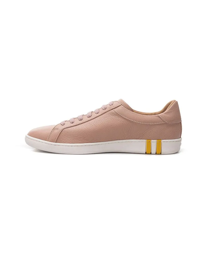Bally Women's Pink Fabric And Leather Low Top Sneakers Pink