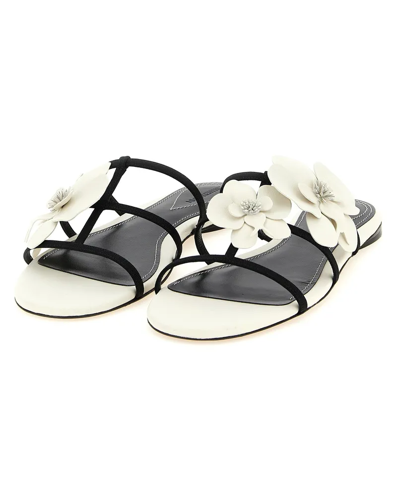 Zimmermann Women's Bicolor Leather Slides Shoe White