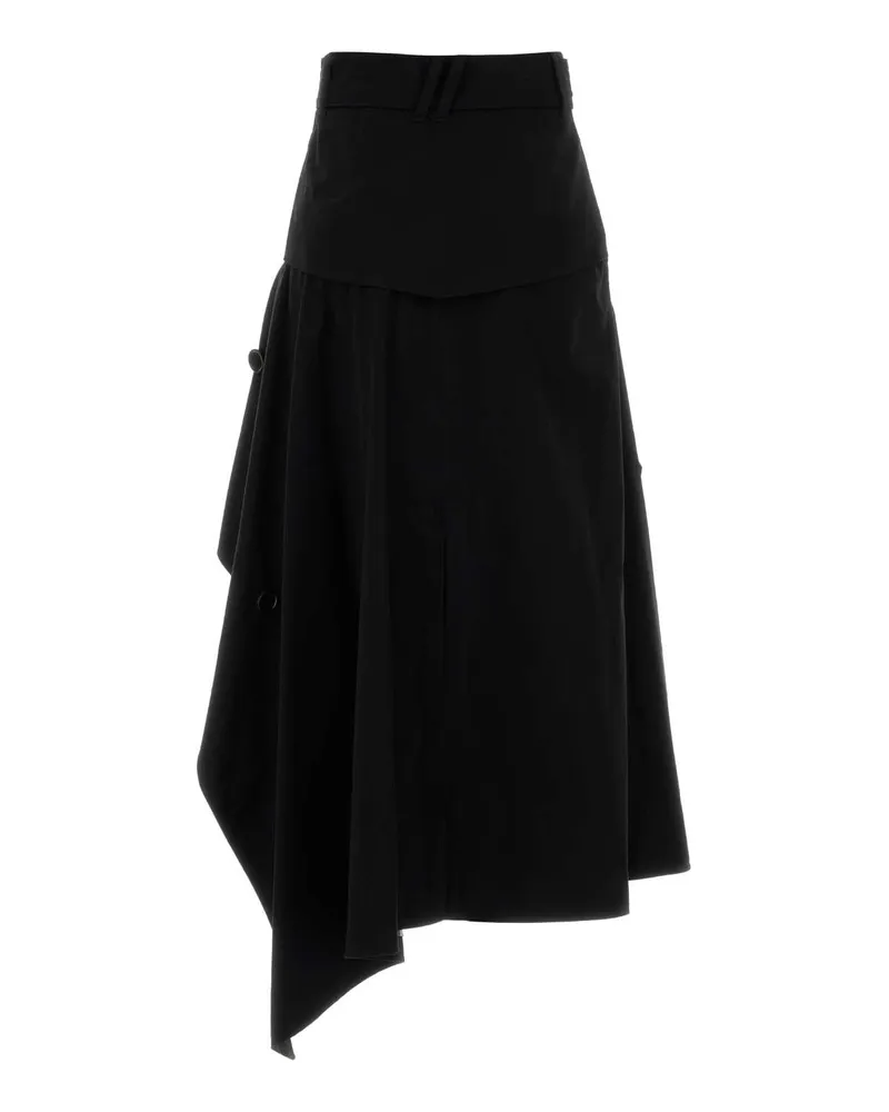 Burberry Women's Black Gabardine Skirt Gonne Black