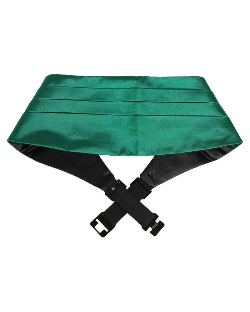 Dolce & Gabbana Silk Cummerbund Belt — Green Green