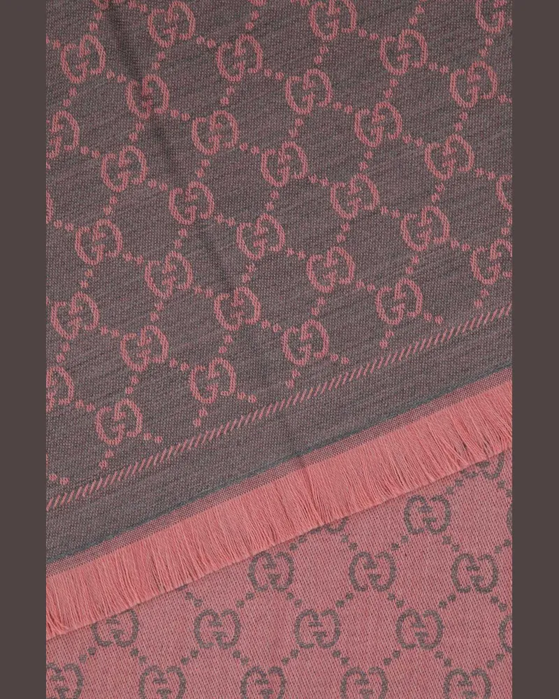 Gucci Women's Scarf Sten 48x180 1272 Wool Fabric Sciarpe E Foulard Scarfs Gray