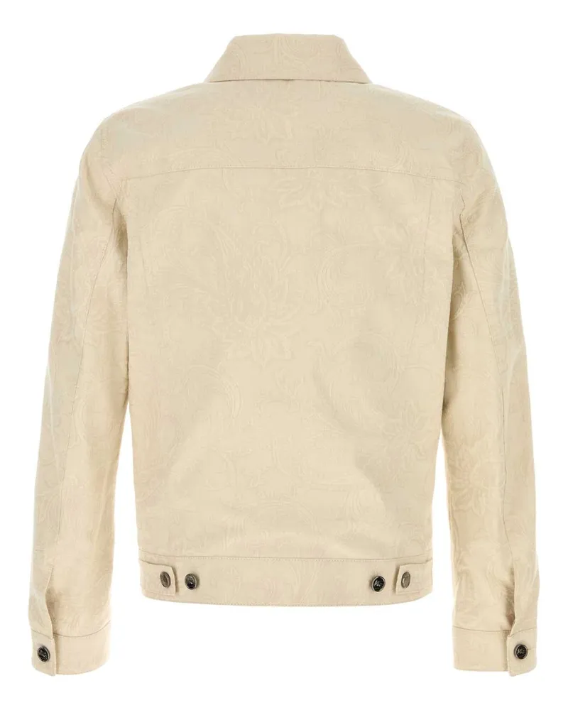 Etro Men's Sand Stretch Denim Jacket M0005 Giacche E Gilet Beige