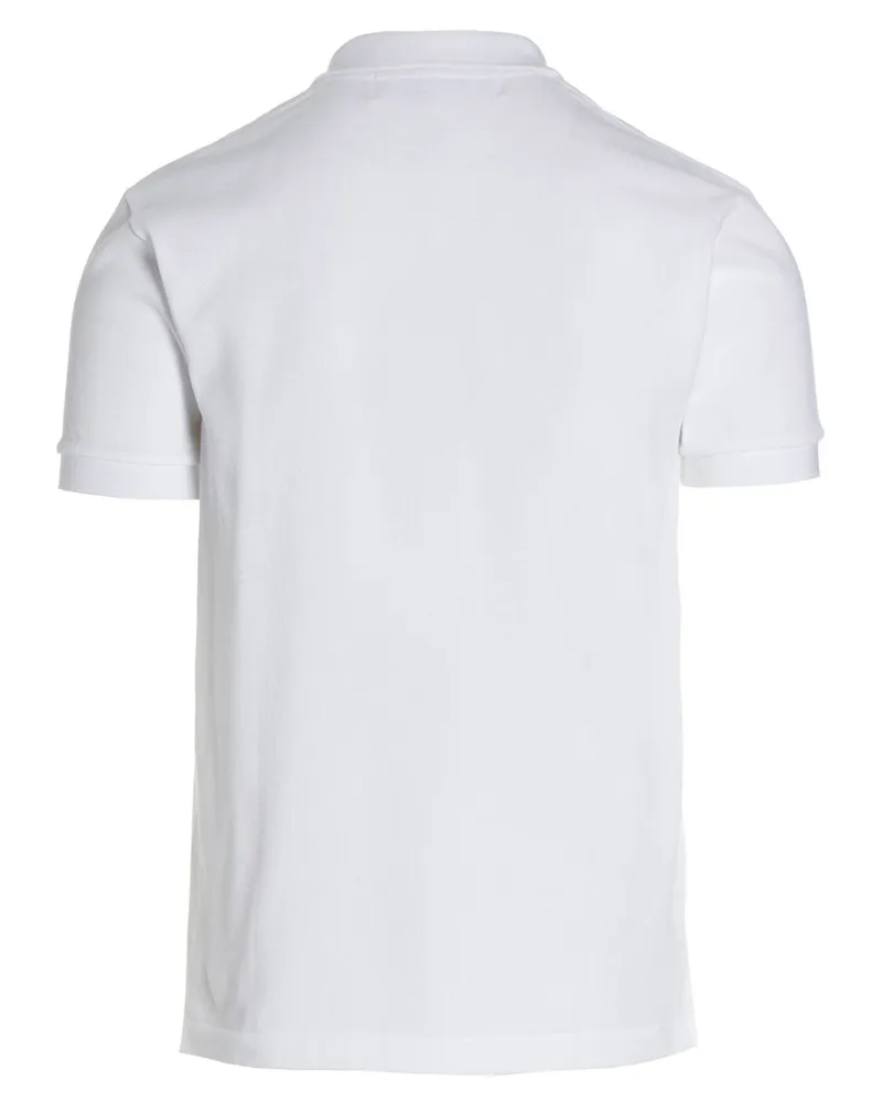 Comme des Garçons Logo-Embroidered Piqué Polo — White White