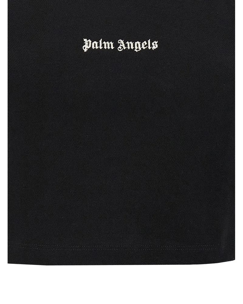 Palm Angels Logo-Embroidered Tank Top — Black Black