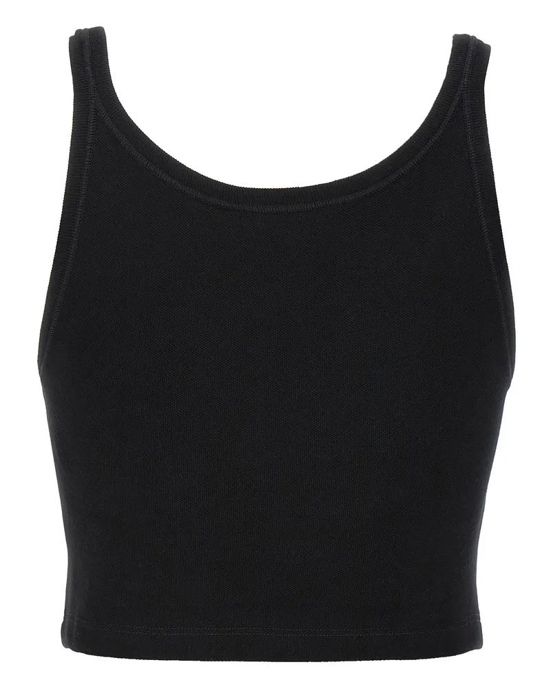 Palm Angels Logo-Embroidered Tank Top — Black Black