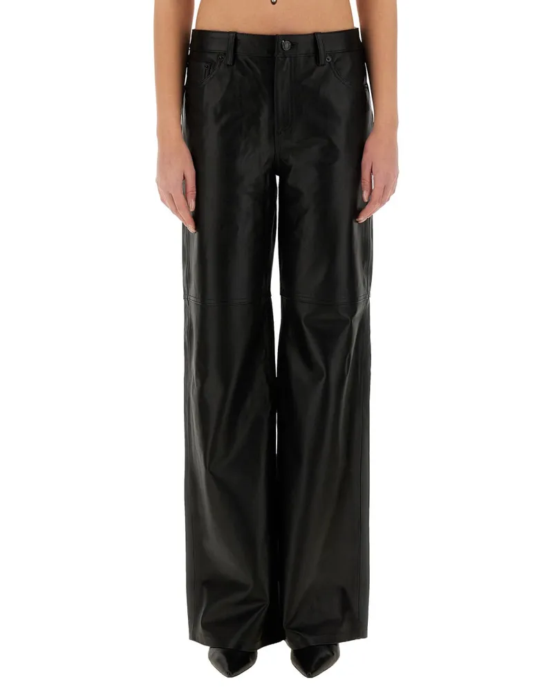Michael Kors Lamb Leather Trousers — Black Black