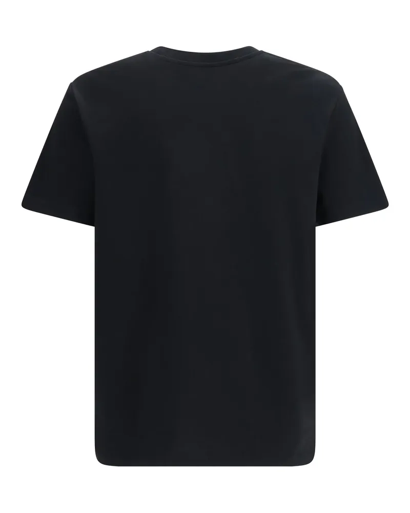 Balmain Men Embroidered Logo T-Shirt Noir-Noir Cotton T-Shirts Noir/noir And Polos Black