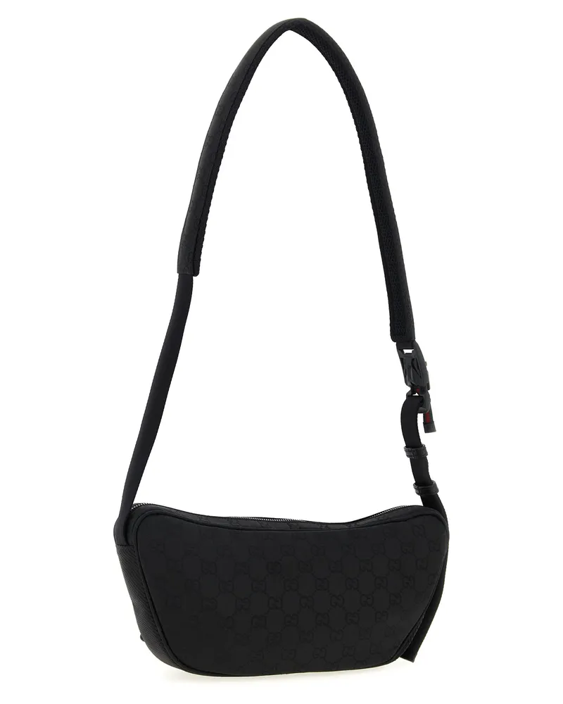 Gucci Men's Black Polyester Crossbody Bag Black