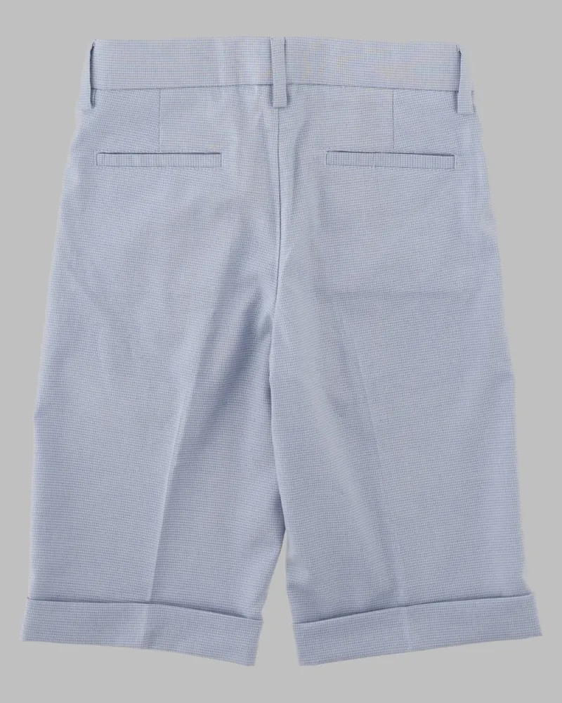 HUGO BOSS Houndstooth With Adjustable Waist Shorts — Gray Gray