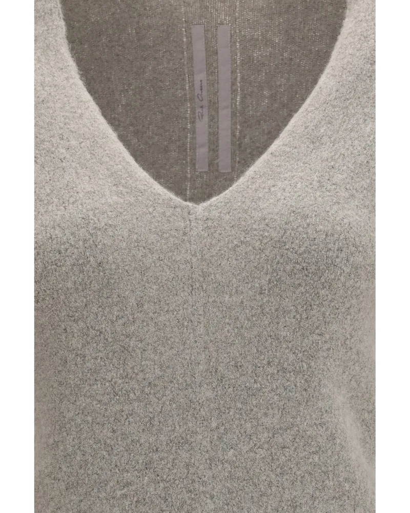 Rick Owens Women's V-Neck Cashmere Sweater Dust (capra Hircus 