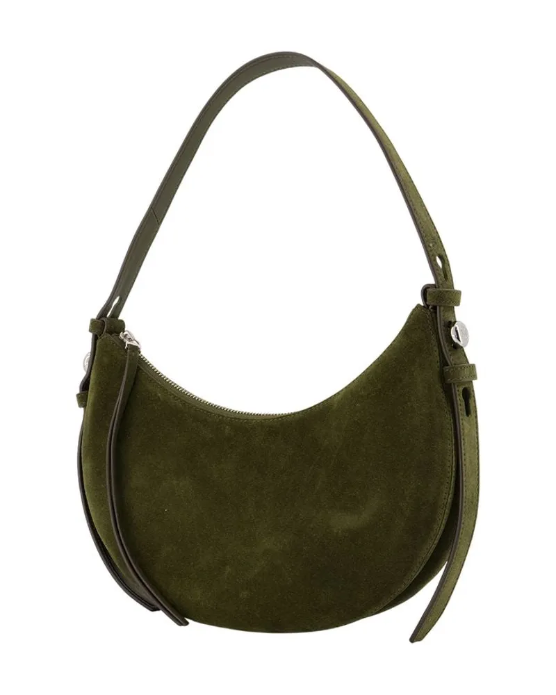 Tory Burch Women's Romy Half Moon Handbag -  Leather Khaki Calfskin Bags Handbags-Purses Green