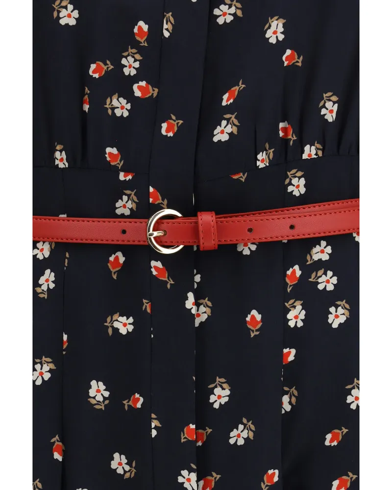 Max Mara Women's Dress Stelmo Blue Silk Navy