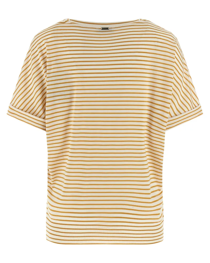 Herno Women Bicolor Lyocell T-Shirt Yellow