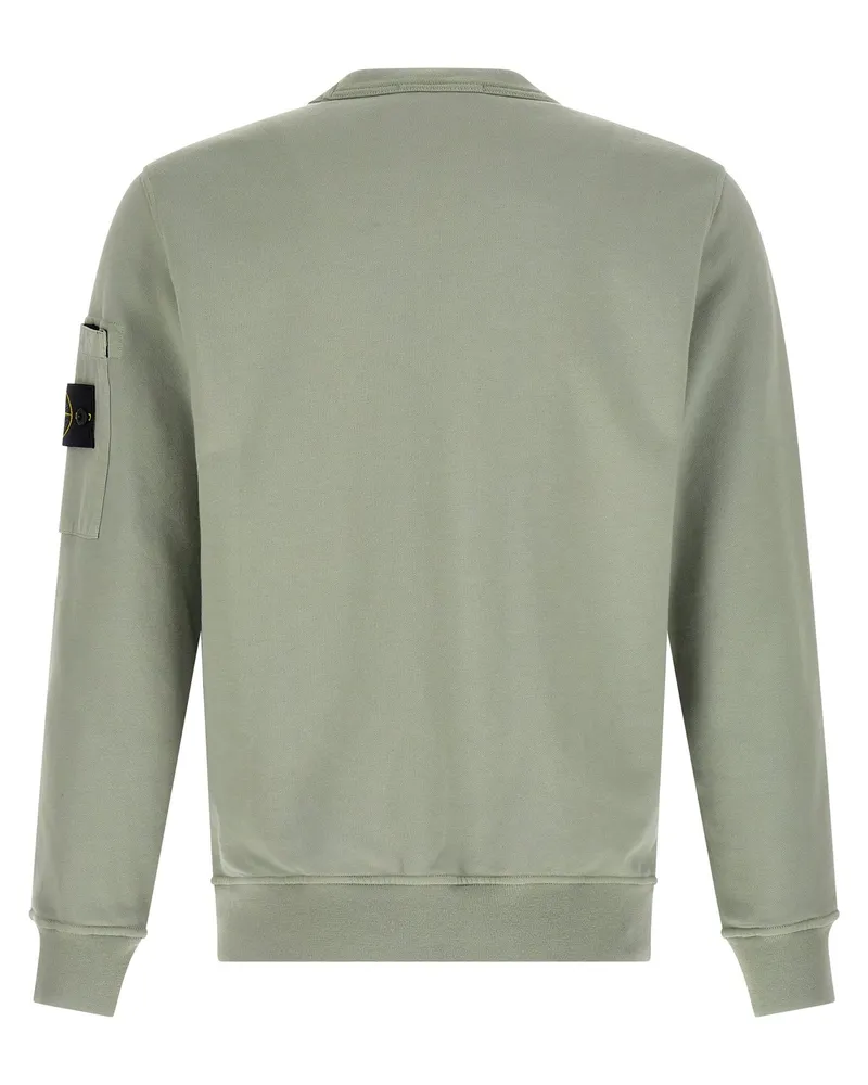 Stone Island Men's Bicolor Cotton Sweatshirt Clothing Green