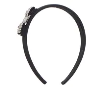 Rhinestone-Embellished Headband — Black