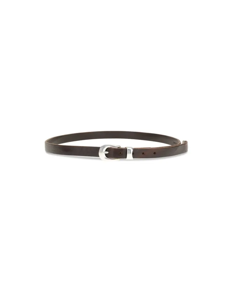 Our Legacy Men's Brown Calf Leather Bos Taurus Regular Belt Brown